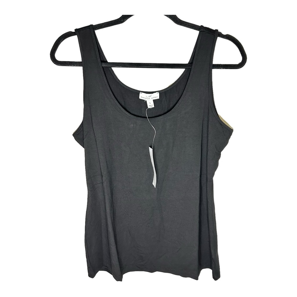 Shavonne Dorsey Women's Black Scoop Neck Tank Large (NWT)